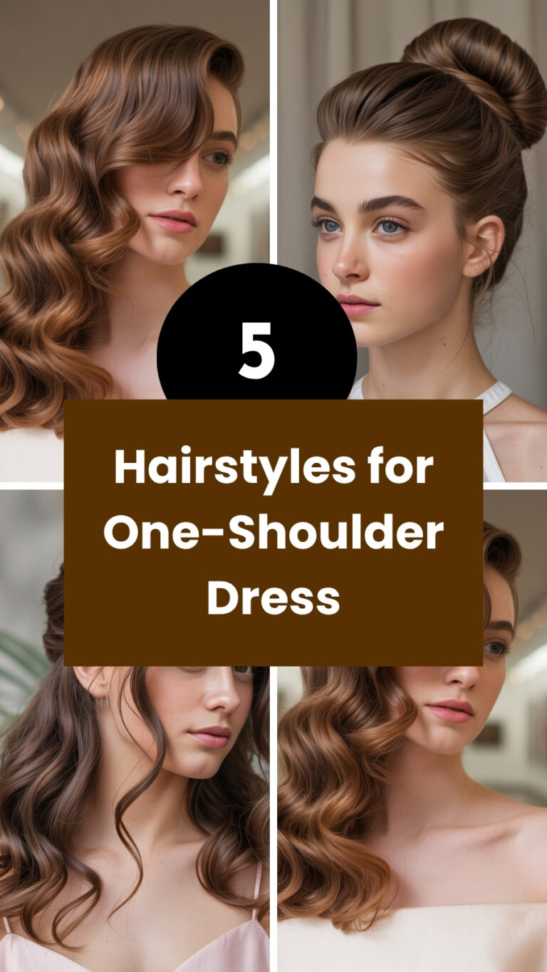 Hairstyles for One-Shoulder Dress