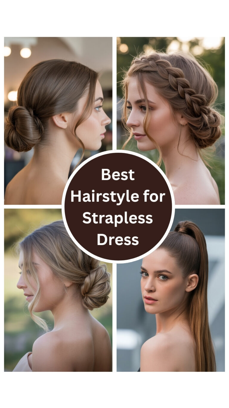 Best Hairstyle for Strapless Dress