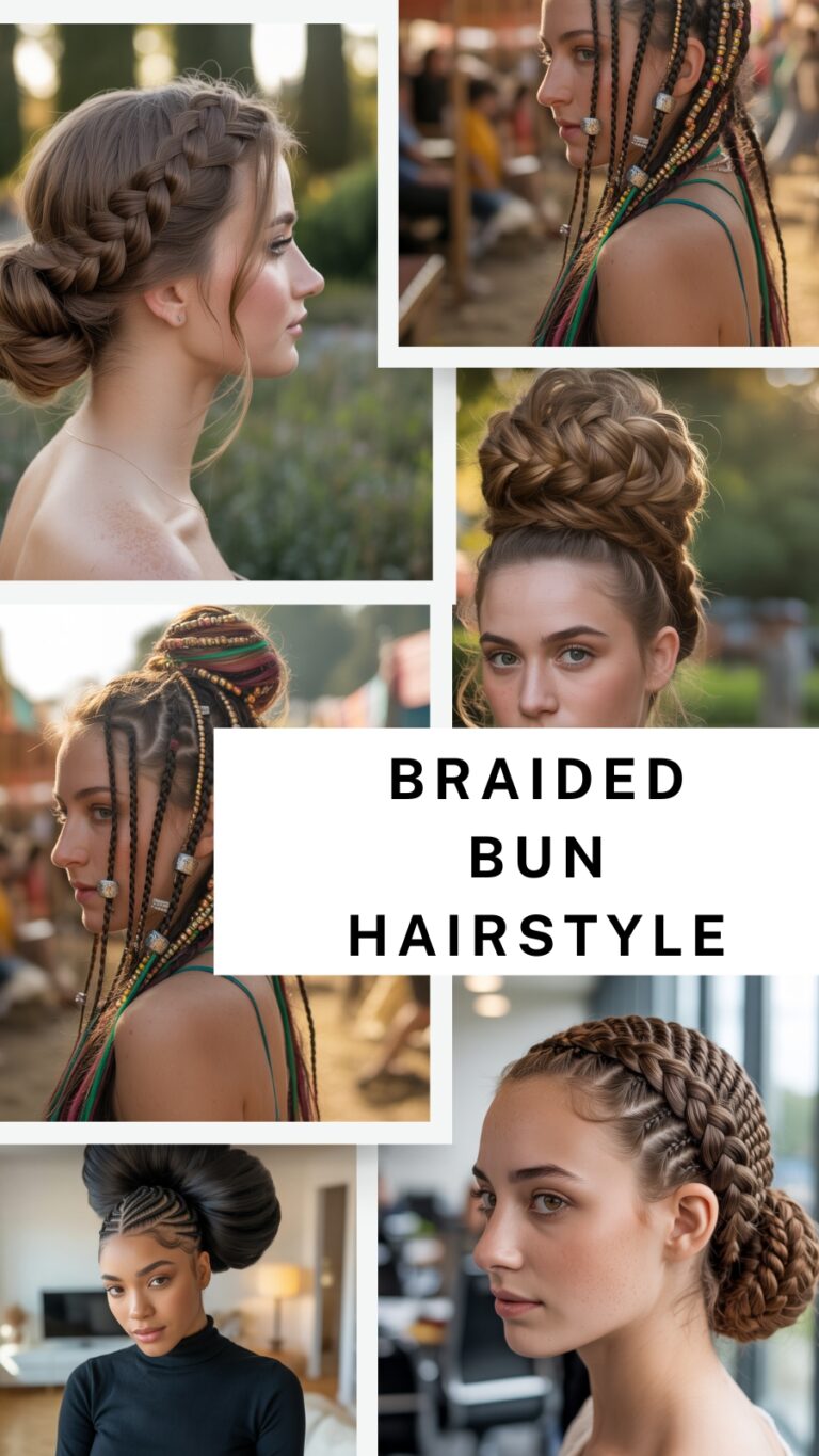 Braided Bun Hairstyle for Black Girls