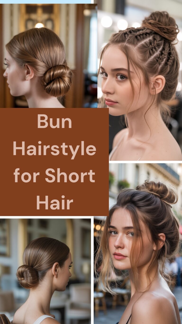 Bun Hairstyle for Short Hair