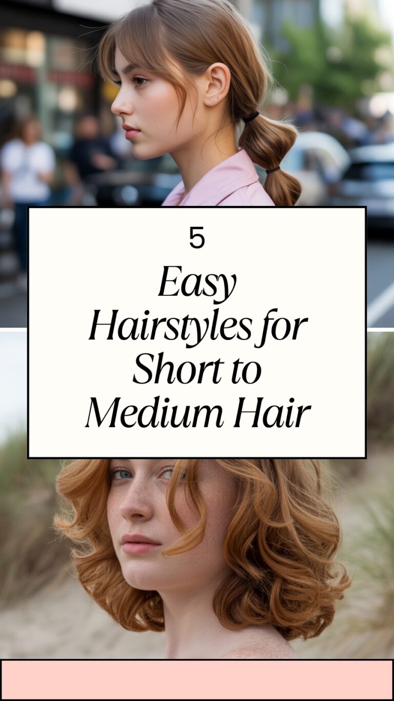 Easy Hairstyles for Short to Medium Hair