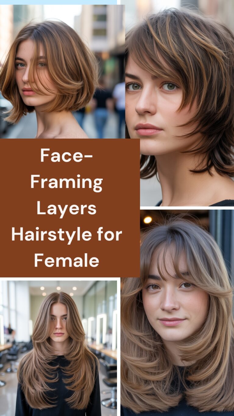 Face-Framing Layers Hairstyle for Female
