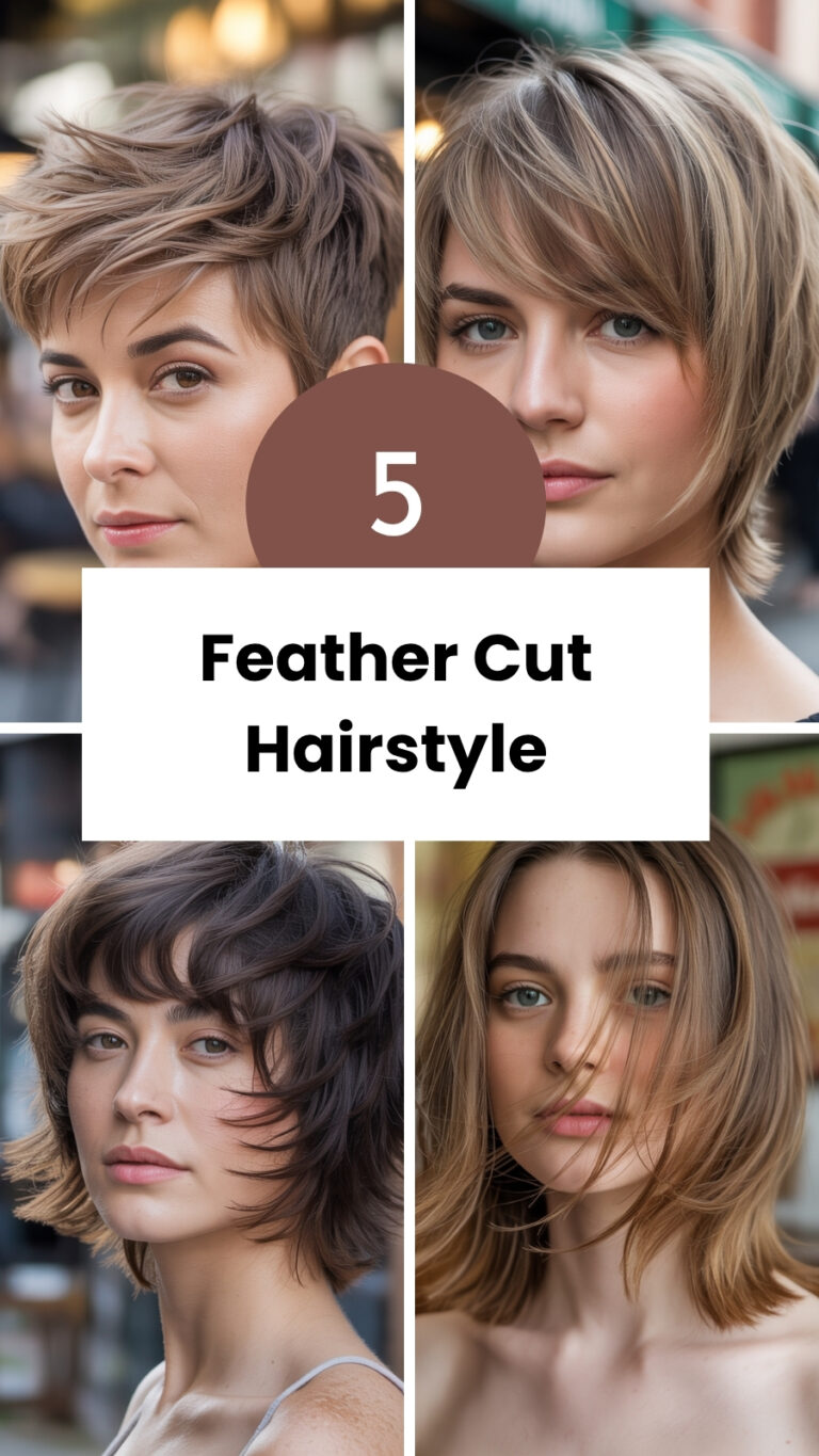 Feather Cut Hairstyle for Short Hair for Woman