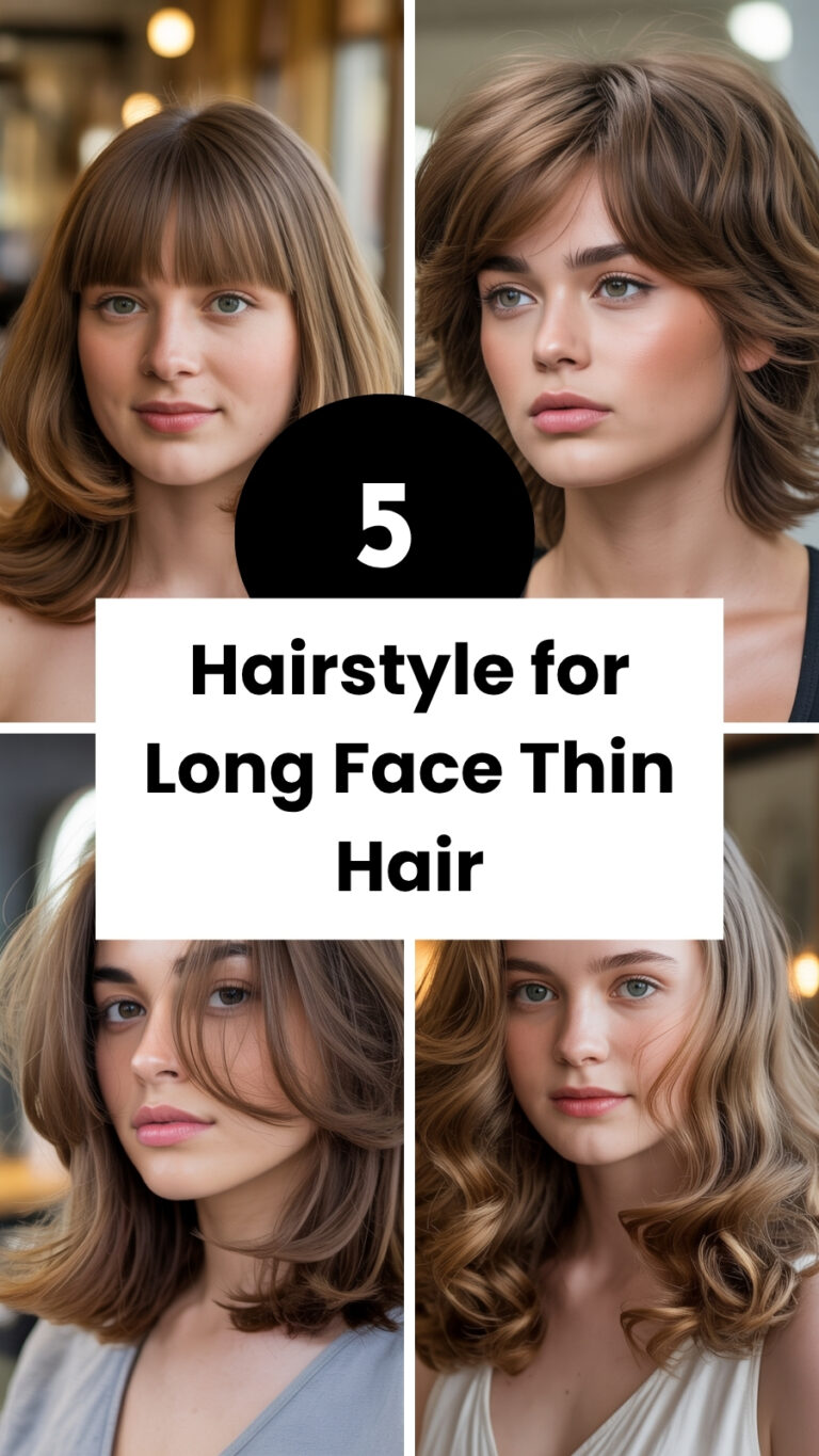 Hairstyle for Long Face Thin Hair