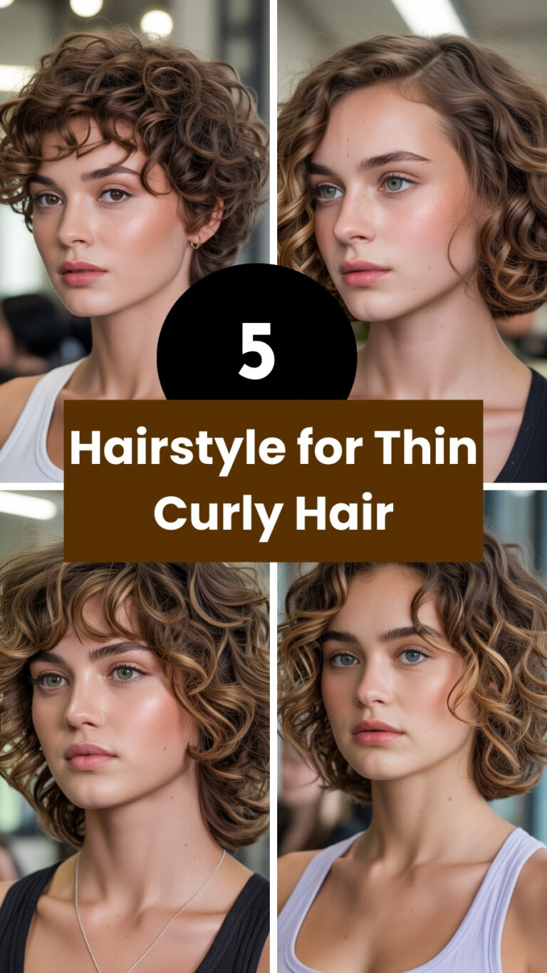 Hairstyle for Thin Curly Hair