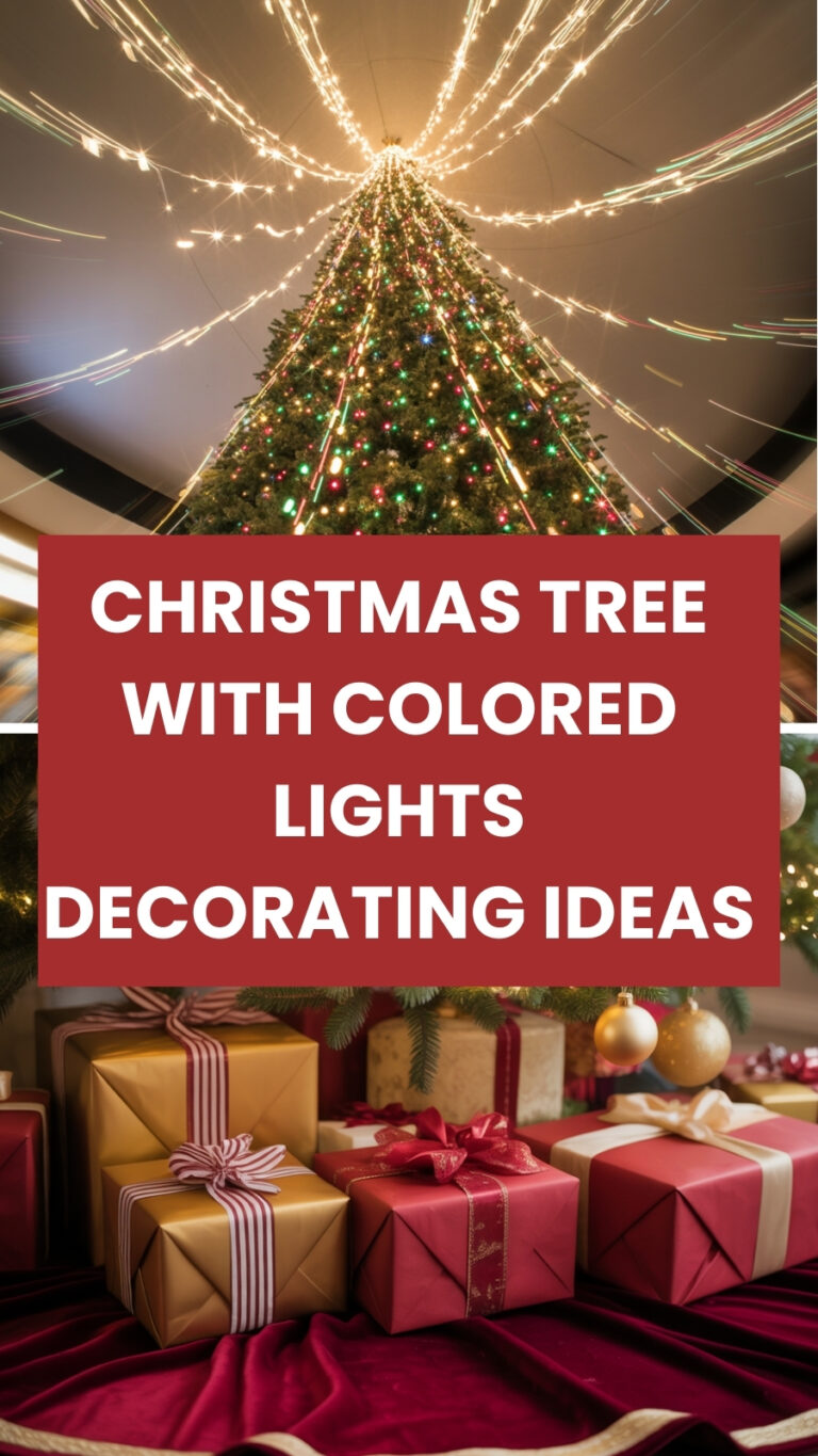 Christmas Tree with Colored Lights Decorating Ideas