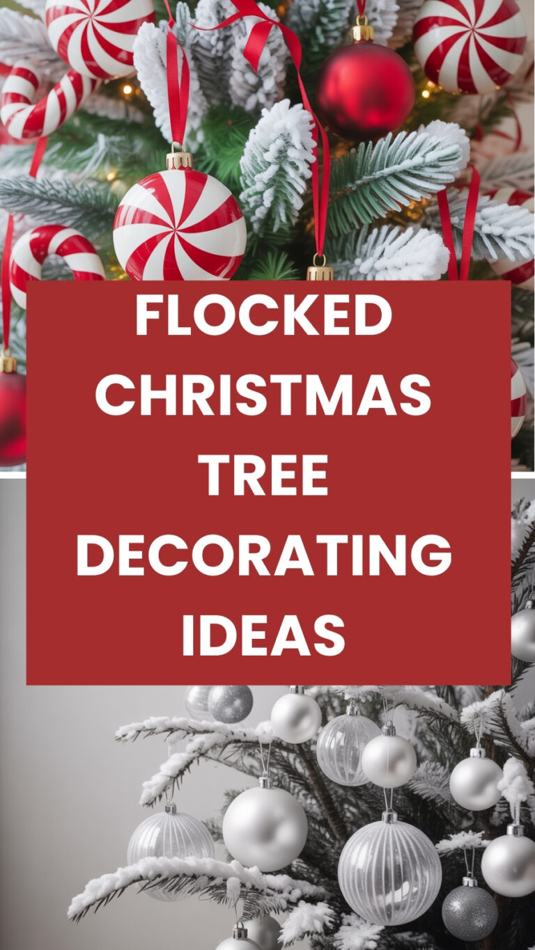 Flocked Christmas Tree Decorating Ideas