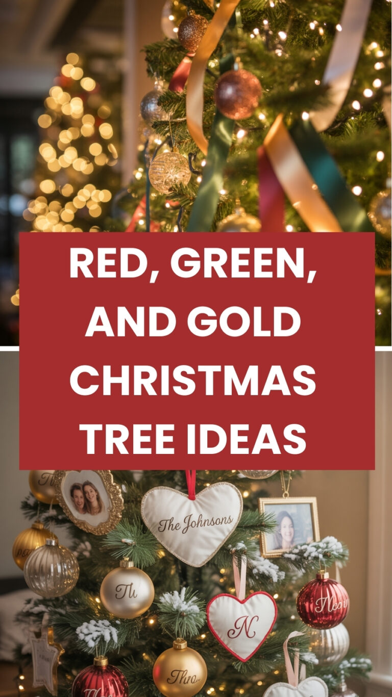 Red, Green, and Gold Christmas Tree Ideas