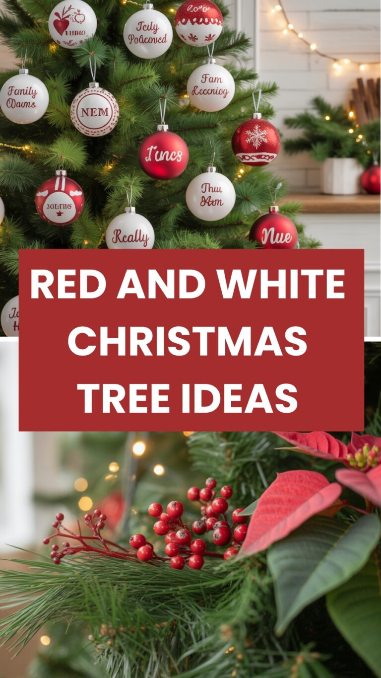 Red and White Christmas Tree Ideas