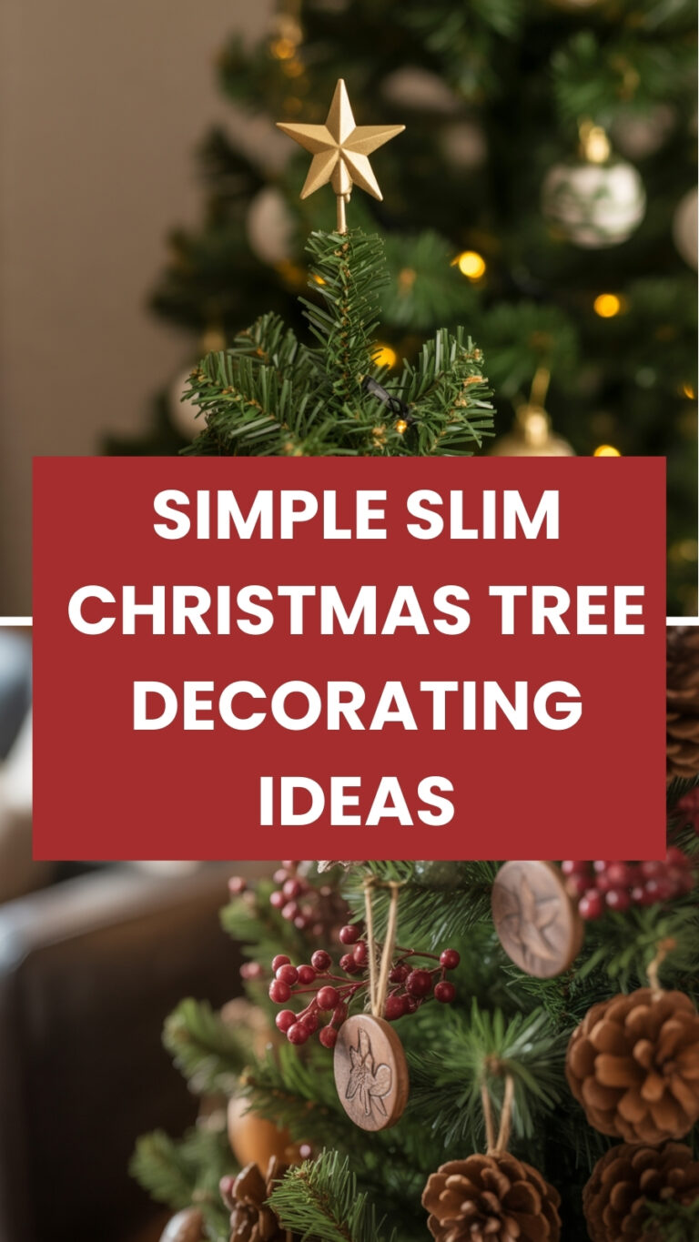 Simple Slim Christmas Tree Decorating Ideas for Small Spaces